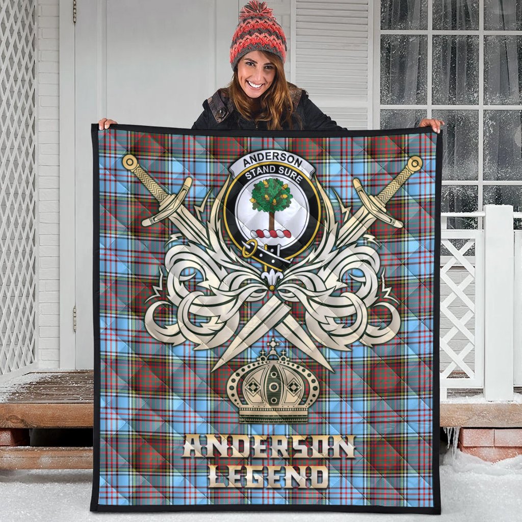 Anderson Ancient Tartan Crest Legend Gold Royal Premium Quilt
