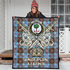 Anderson Ancient Tartan Crest Legend Gold Royal Premium Quilt