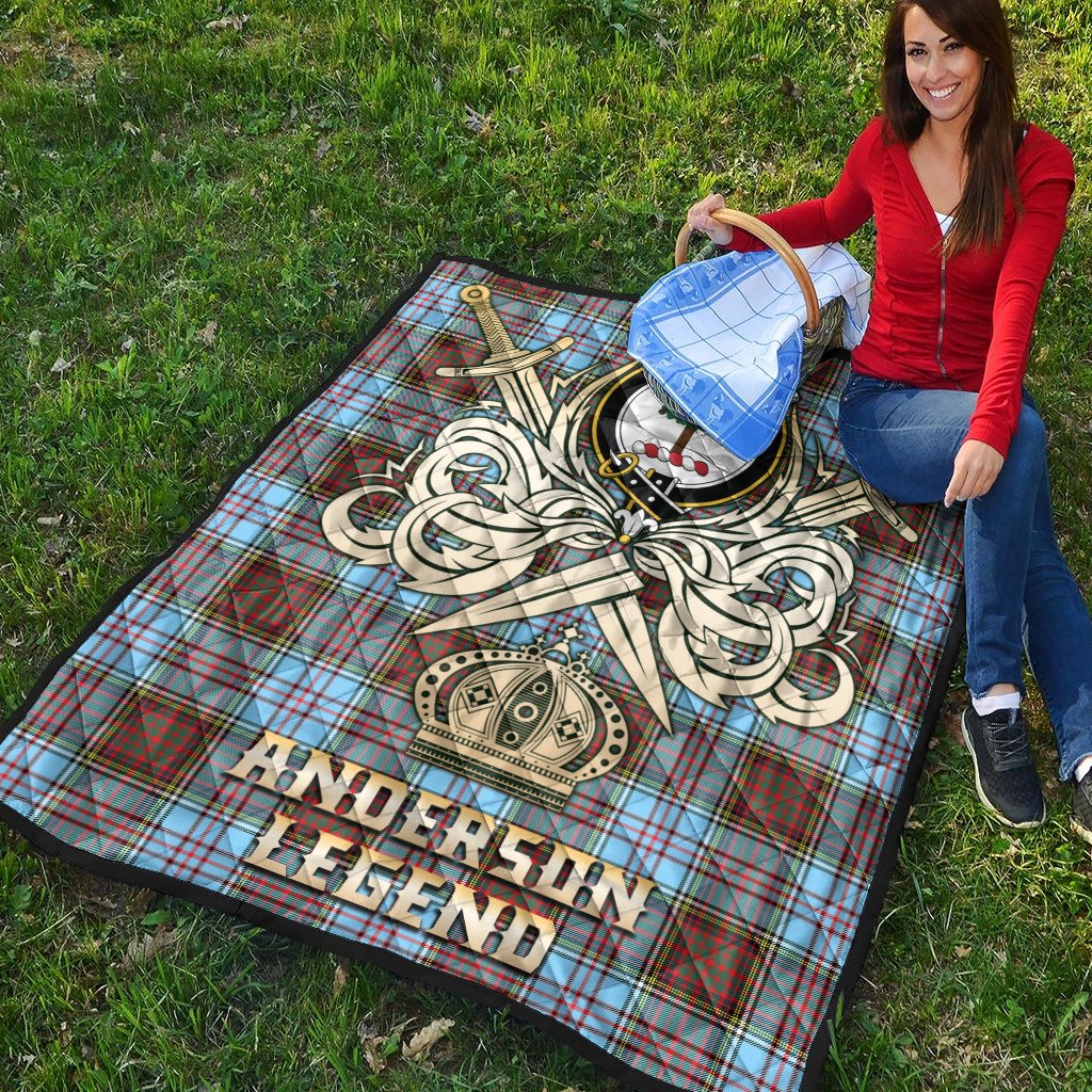 Anderson Ancient Tartan Crest Legend Gold Royal Premium Quilt