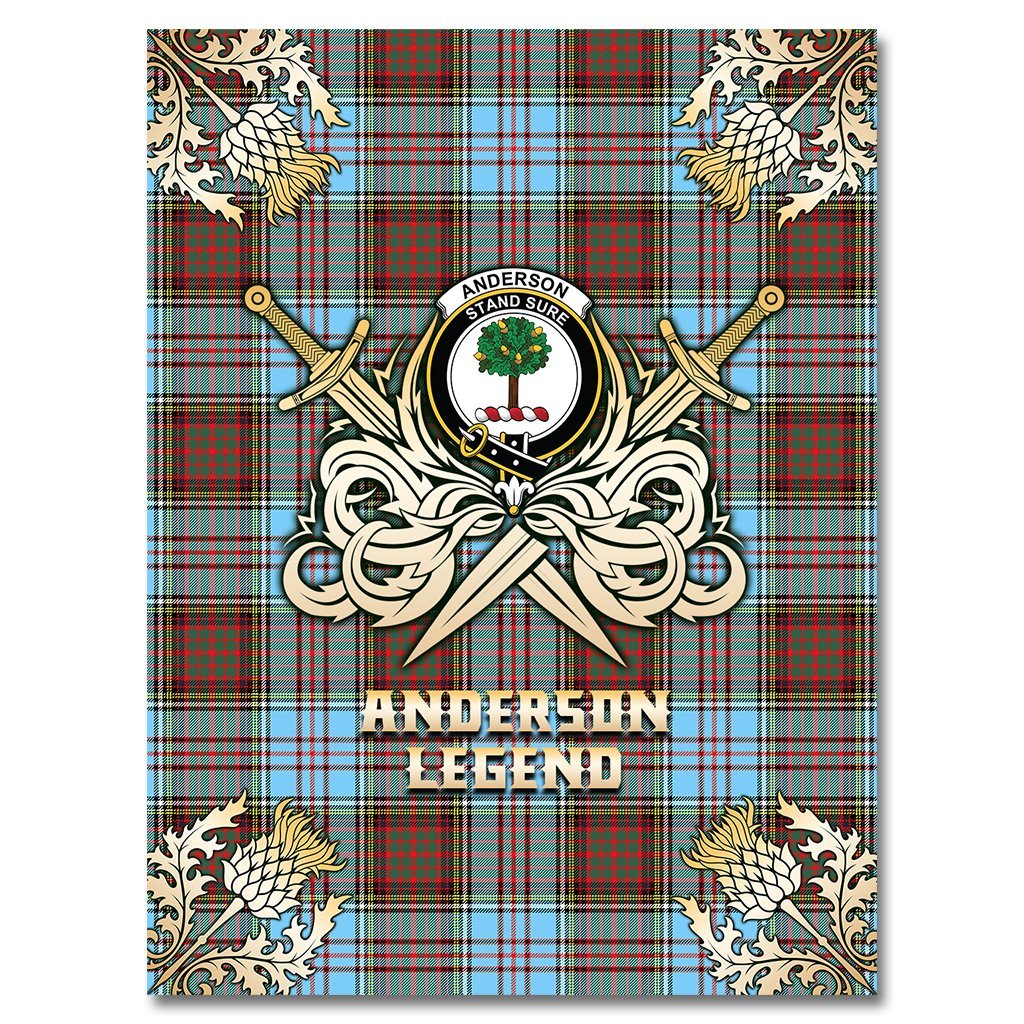 Anderson Ancient Tartan Gold Courage Symbol Blanket