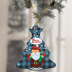 Angus Ancient Tartan Christmas Ceramic Ornament - Santa Style