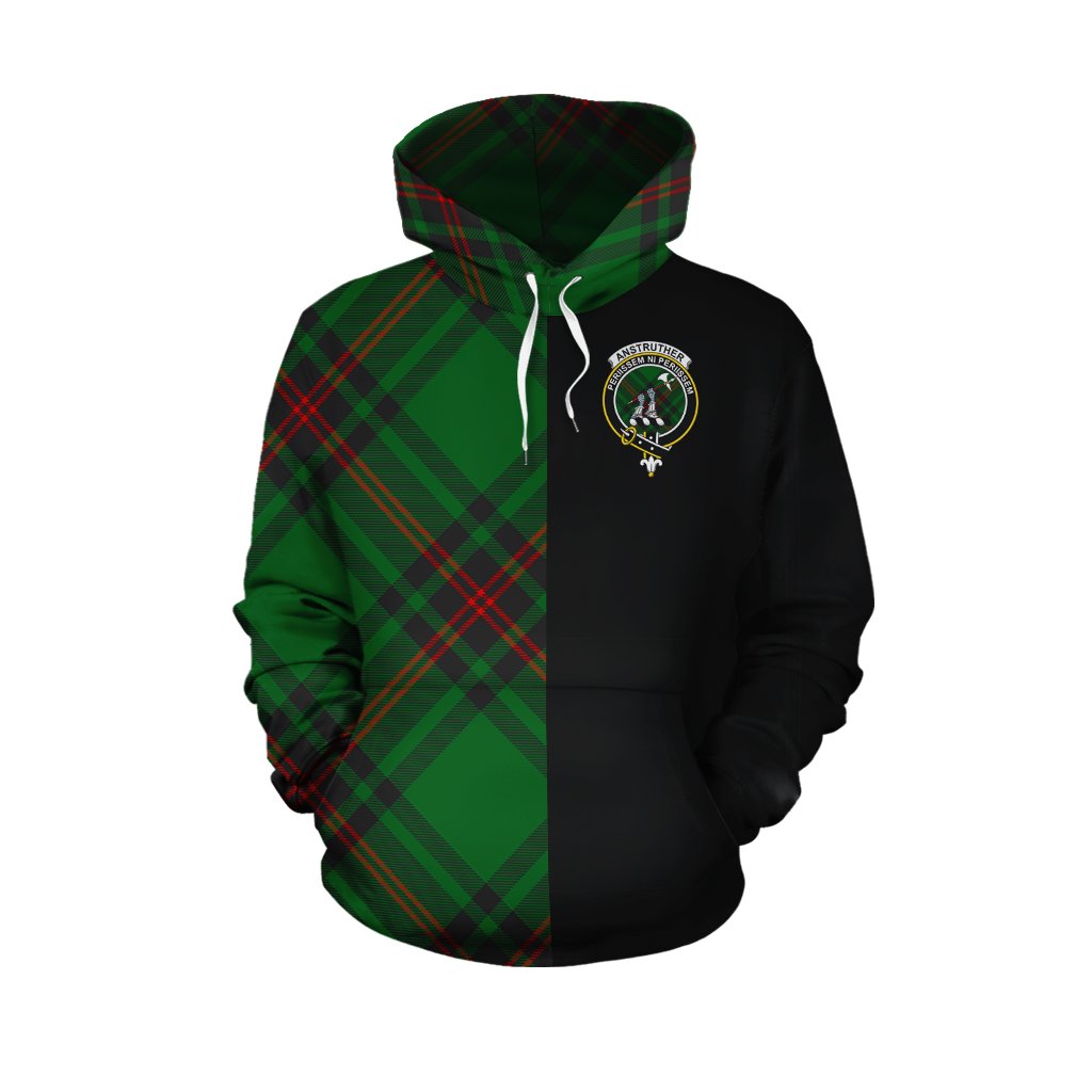 Anstruther Tartan Hoodie Half of Me - Cross Style