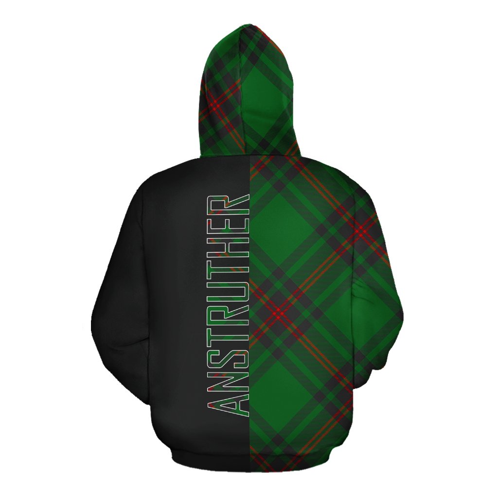 Anstruther Tartan Hoodie Half of Me - Cross Style