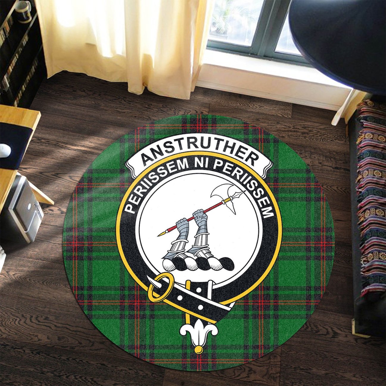 Anstruther Tartan Crest Round Rug