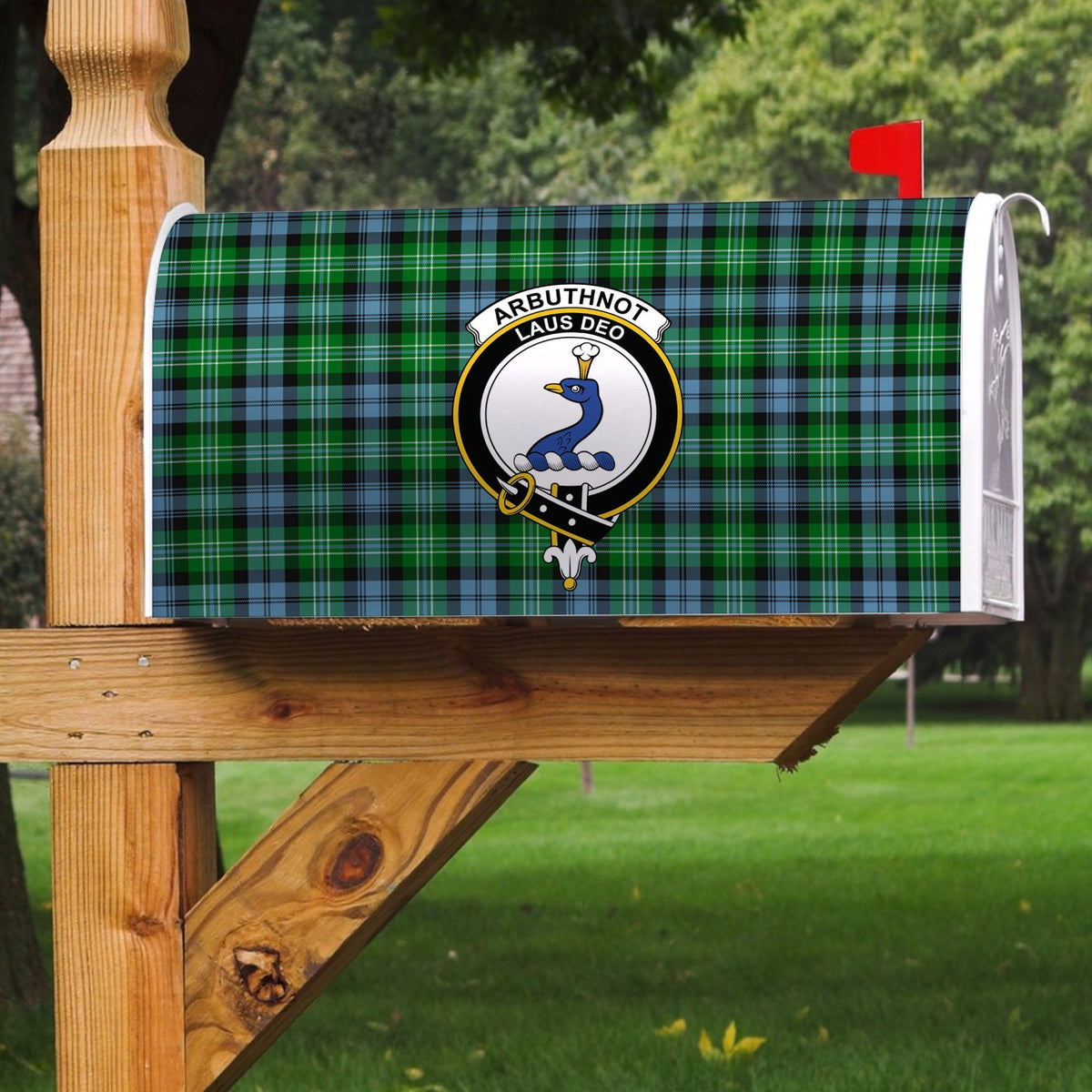 Arbuthnot Ancient  Tartan Crest Mailbox