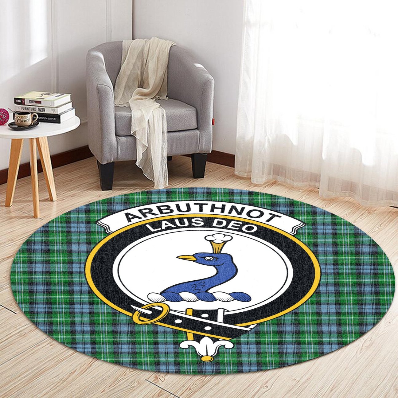 Arbuthnot Ancient Tartan Crest Round Rug