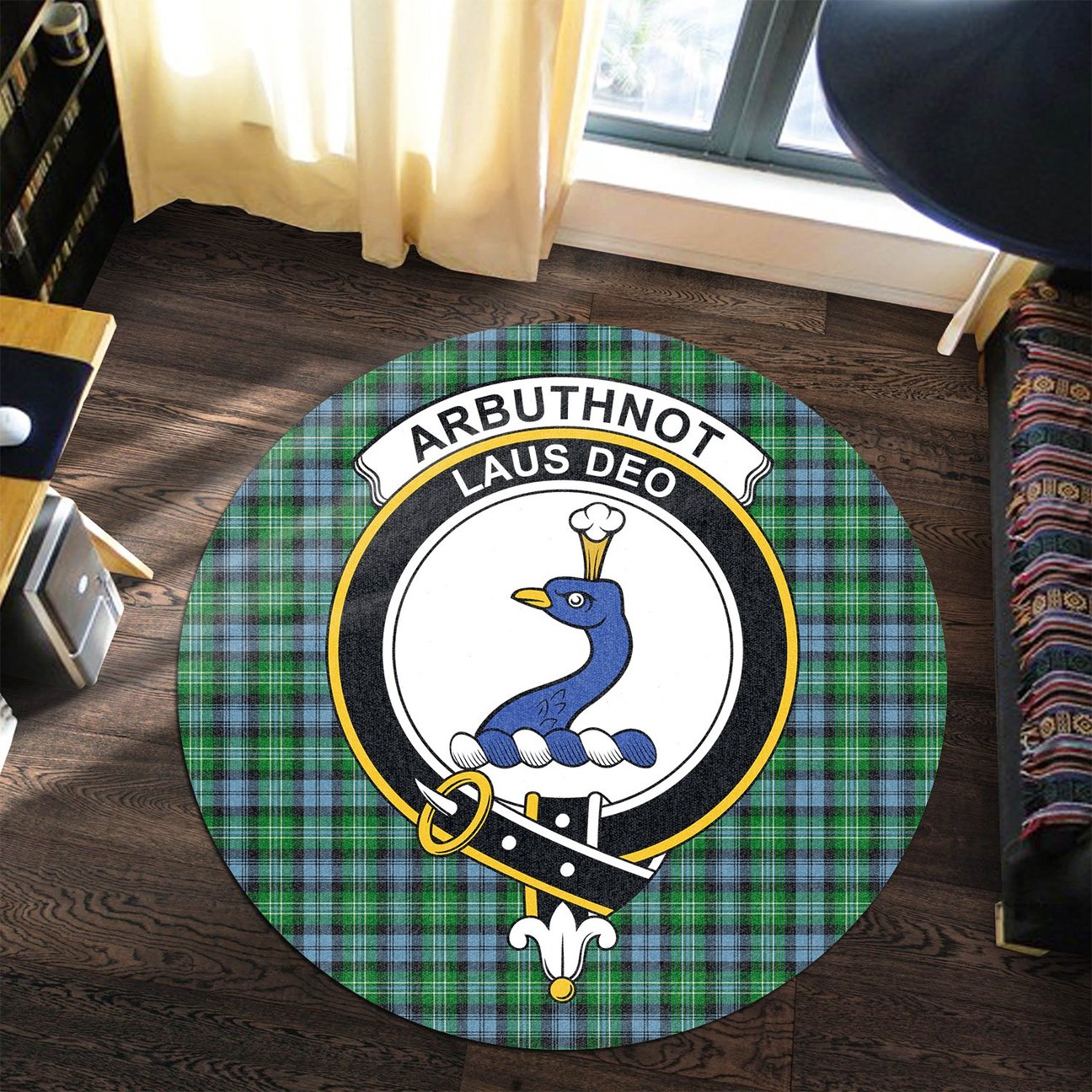 Arbuthnot Ancient Tartan Crest Round Rug