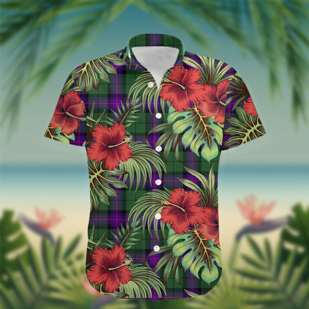 Armstrong Tartan Hawaiian Shirt Hibiscus, Coconut, Parrot, Pineapple - Tropical Garden Shirt