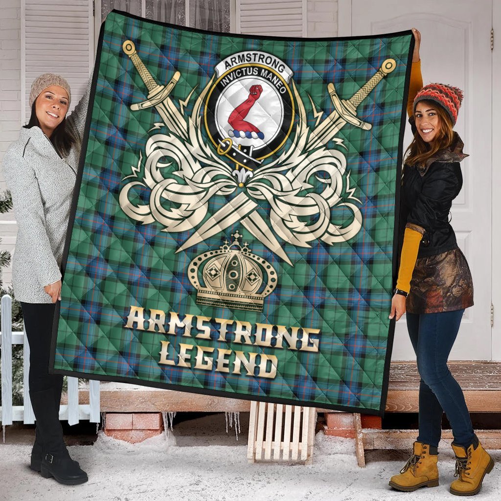 Armstrong Ancient Tartan Crest Legend Gold Royal Premium Quilt