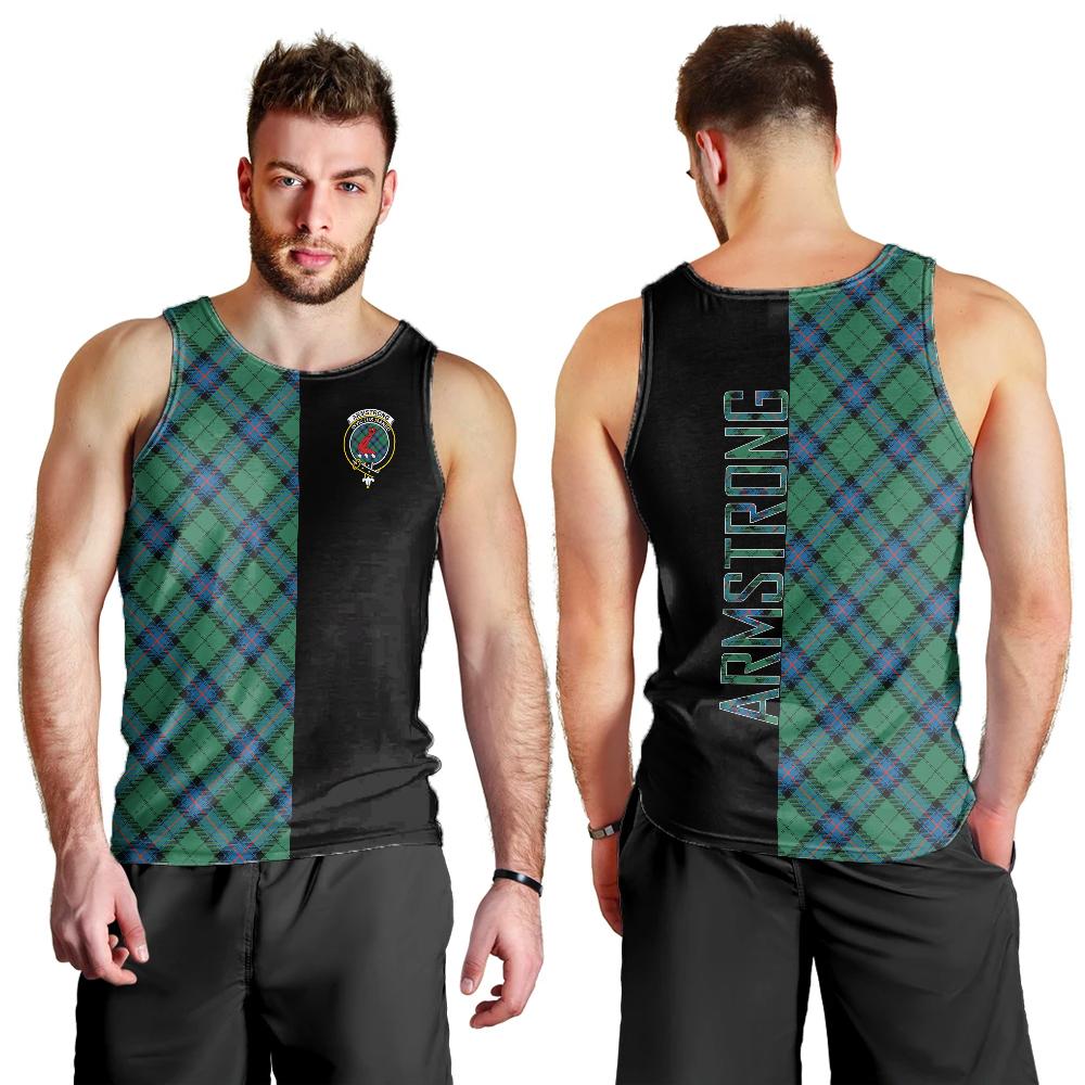 Armstrong Ancient Tartan Crest Men's Tank Top - Cross Style