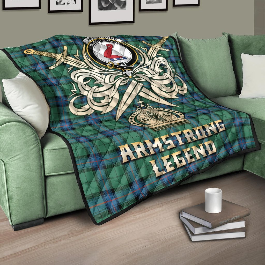 Armstrong Ancient Tartan Crest Legend Gold Royal Premium Quilt