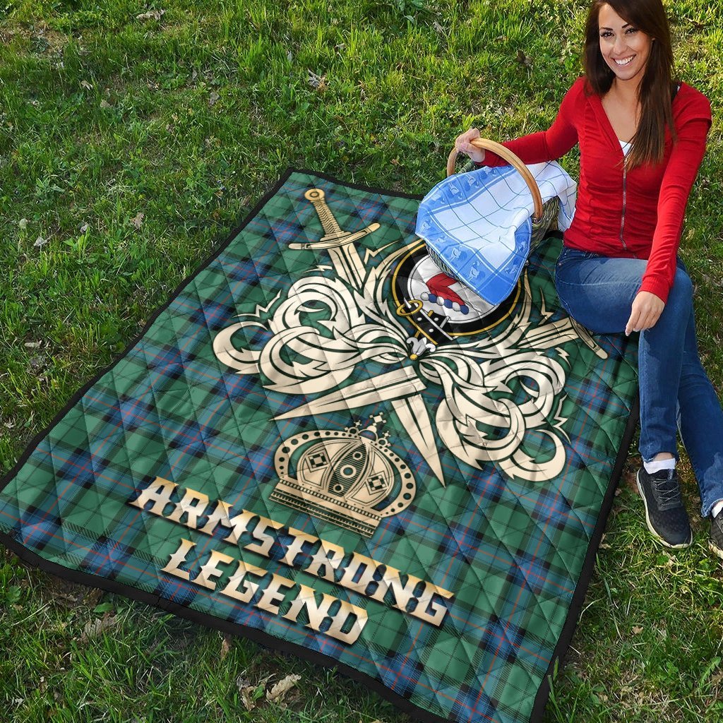 Armstrong Ancient Tartan Crest Legend Gold Royal Premium Quilt