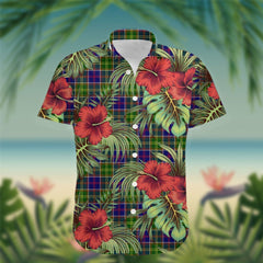 Arnott Tartan Hawaiian Shirt Hibiscus, Coconut, Parrot, Pineapple - Tropical Garden Shirt