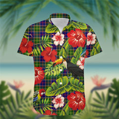 Arnott Tartan Hawaiian Shirt Hibiscus, Coconut, Parrot, Pineapple - Tropical Garden Shirt