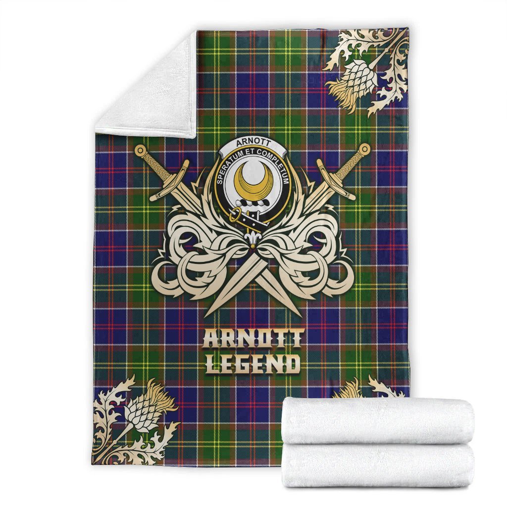 Arnott Tartan Gold Courage Symbol Blanket