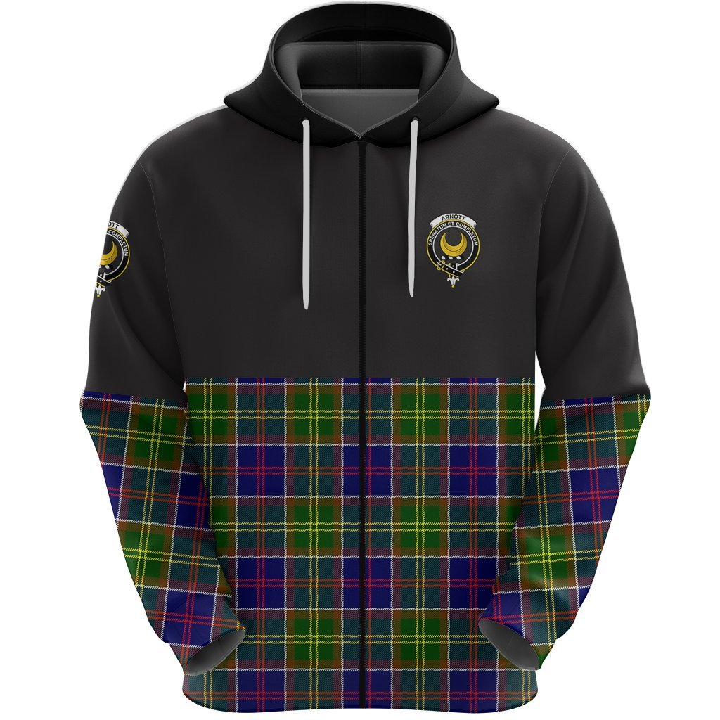 Arnott Clan Half Of Tartan Zipper Hoodie