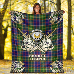 Arnott Tartan Gold Courage Symbol Blanket