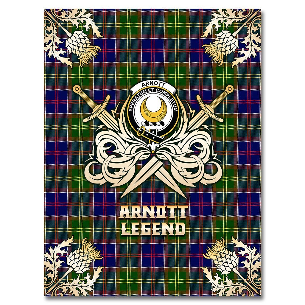 Arnott Tartan Gold Courage Symbol Blanket