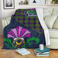 Arnott Tartan Crest Premium Blanket - Thistle Style