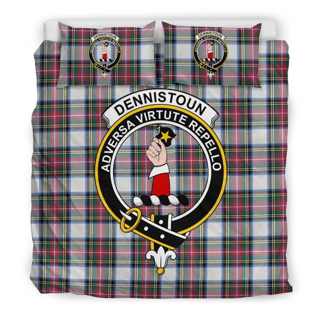 Dennistoun Family Tartan Crest Bedding Set