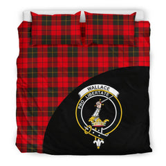 Wallace Weathered Tartan Crest Wave Bedding Set