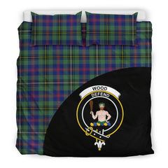 Wood Modern Family Tartan Crest Wave Style Bedding Set