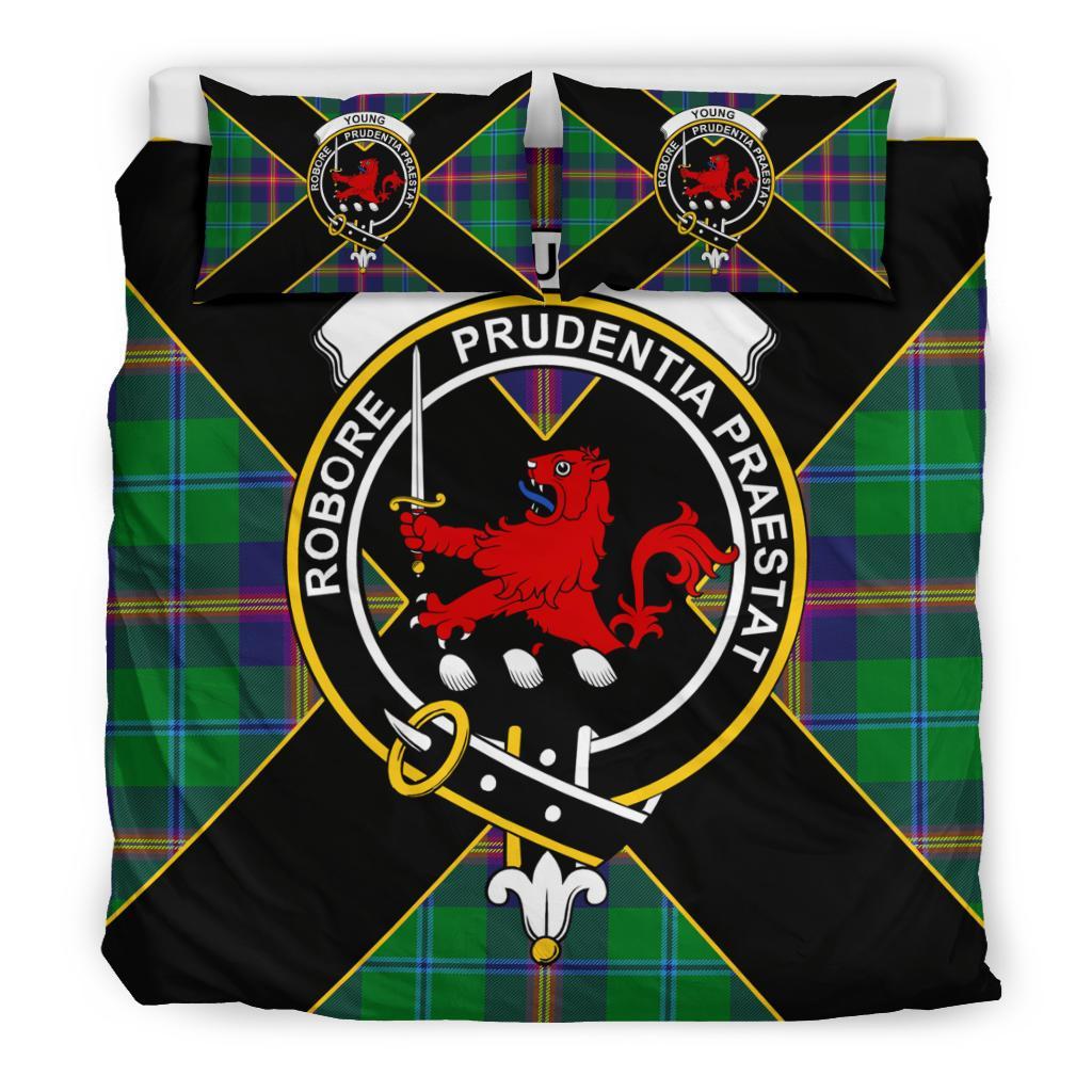 Young Tartan Crest Bedding Set - Luxury Style