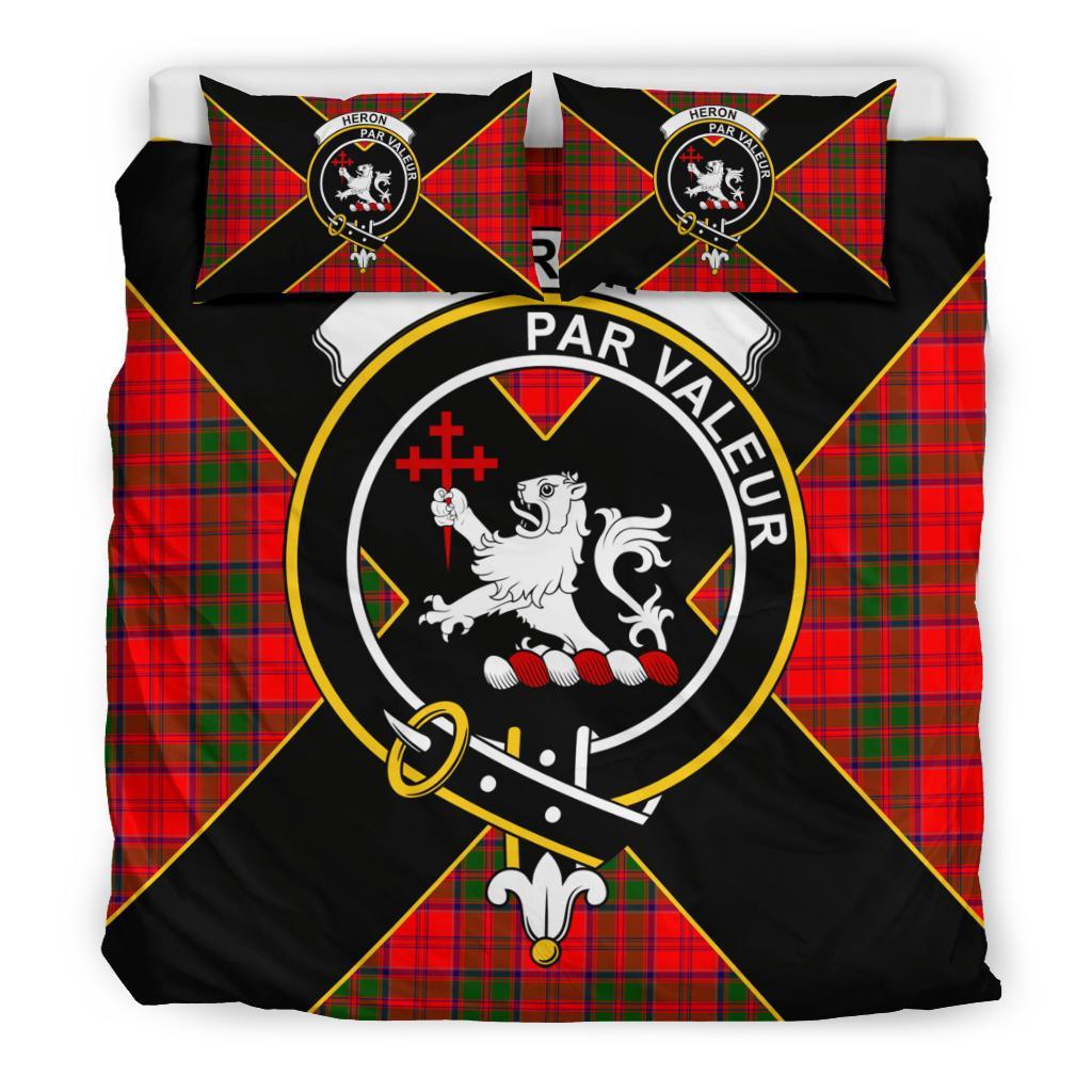Heron Tartan Crest Bedding Set - Luxury Style