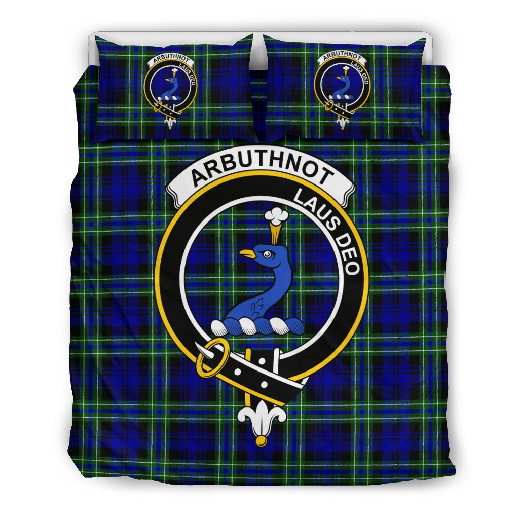 Arbuthnot Modern Tartan Crest Bedding Set