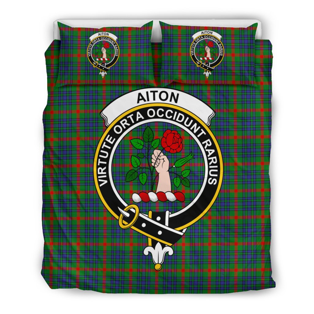 Aiton Family Tartan Crest Bedding Set