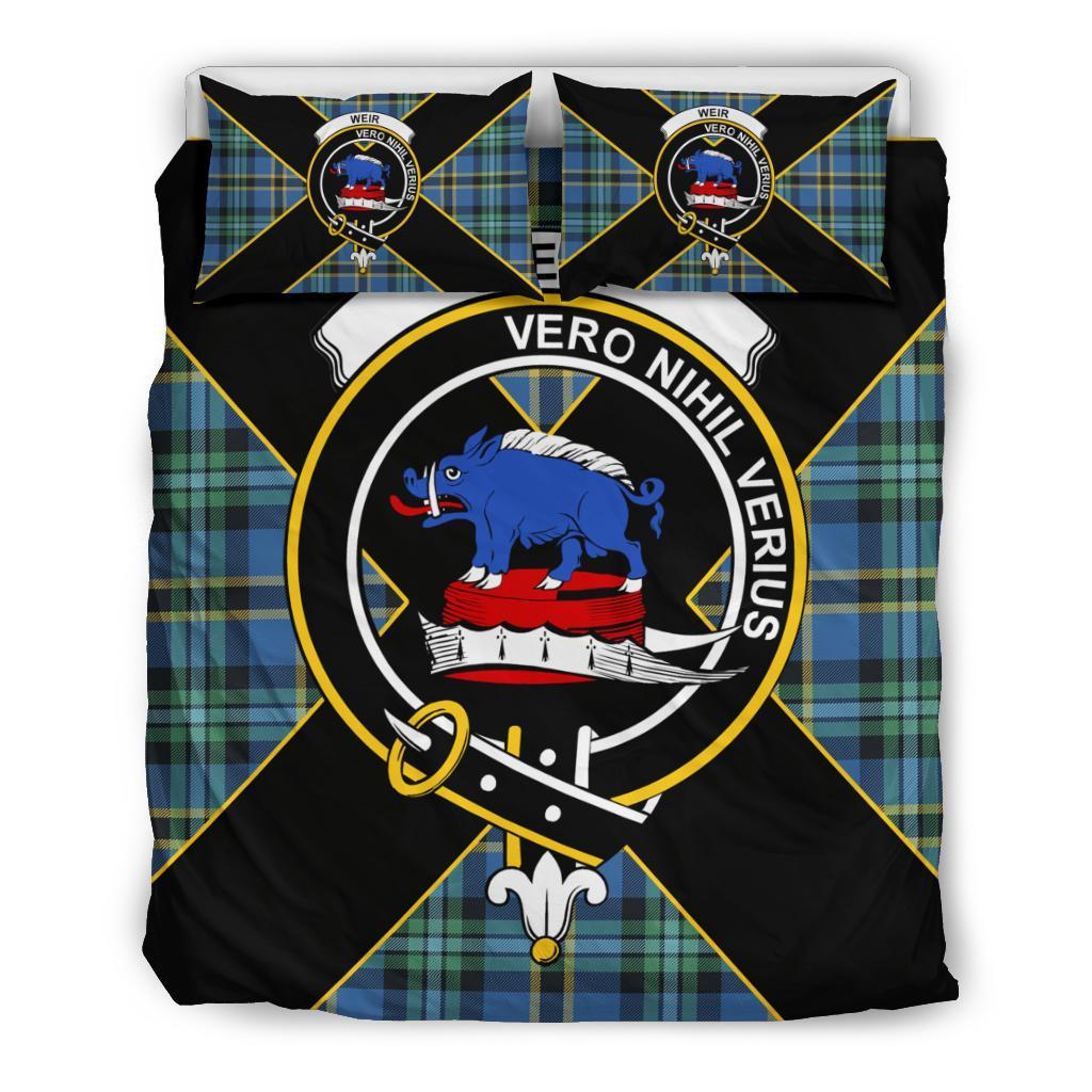 Weir Tartan Crest Bedding Set - Luxury Style