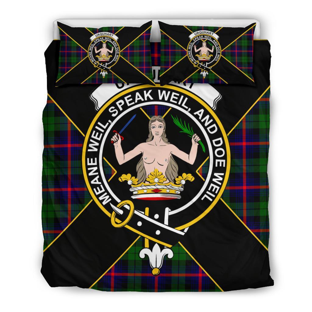 Urquhart Tartan Crest Bedding Set - Luxury Style