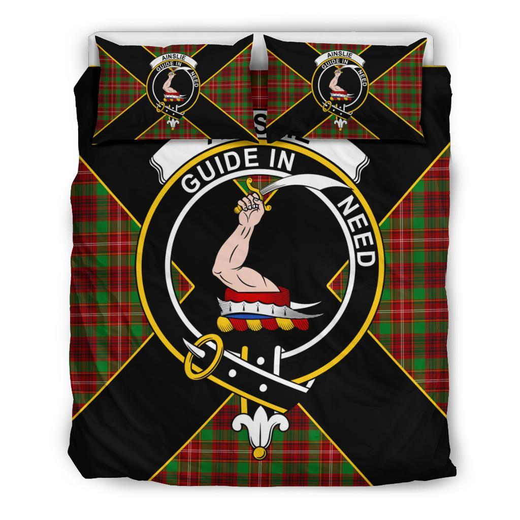 Ainslie Tartan Crest Bedding Set - Luxury Style