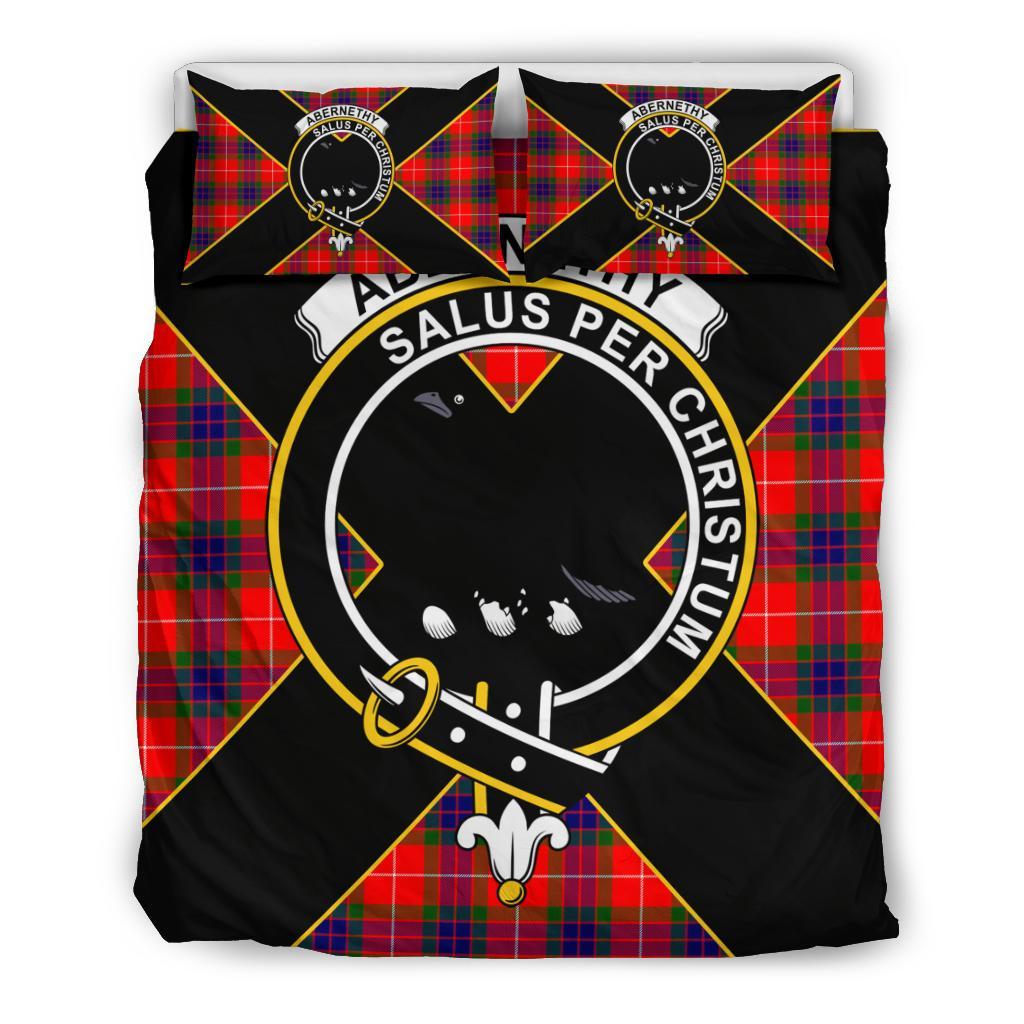 Abernethy Tartan Crest Bedding Set - Luxury Style