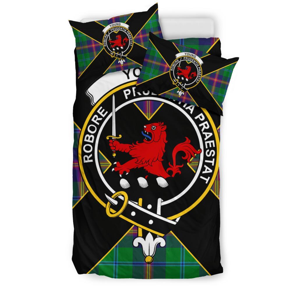 Young Tartan Crest Bedding Set - Luxury Style