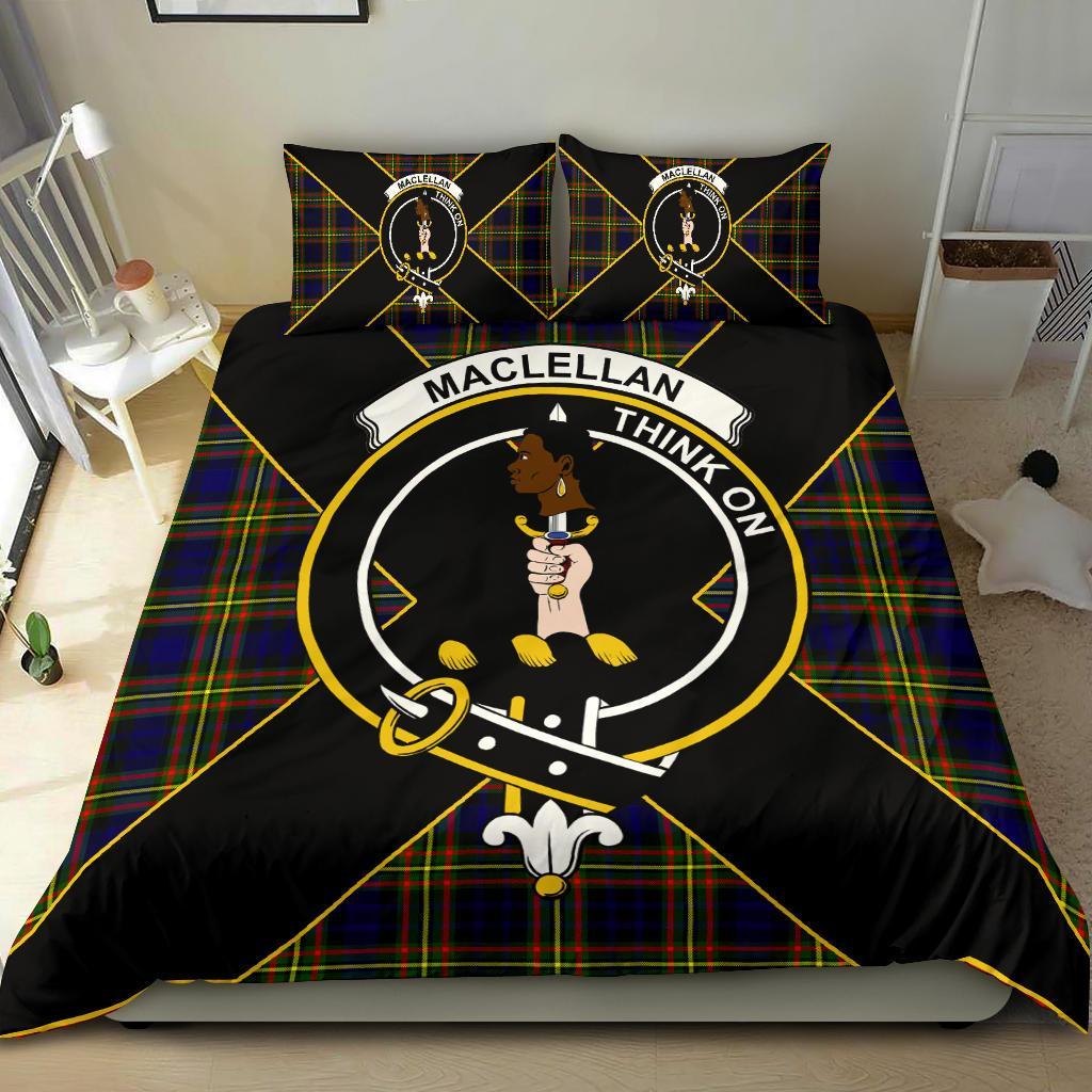 MacLellan Tartan Crest Bedding Set - Luxury Style