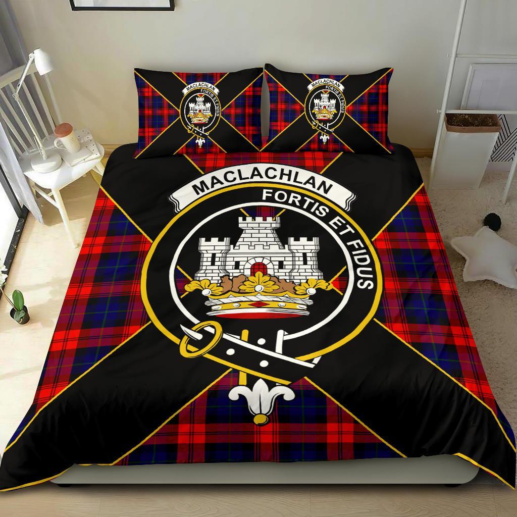 MacLachlan Tartan Crest Bedding Set - Luxury Style