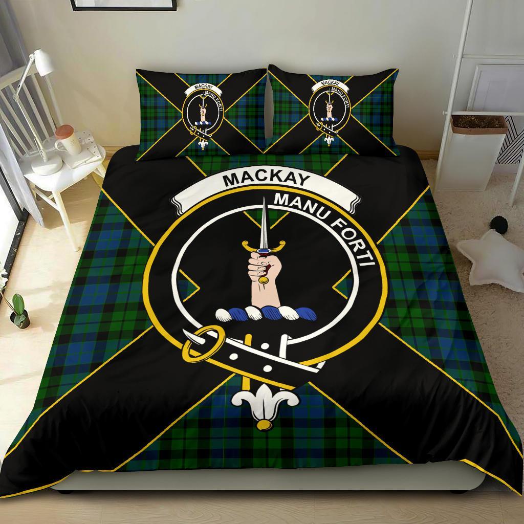 MacKay Tartan Crest Bedding Set - Luxury Style