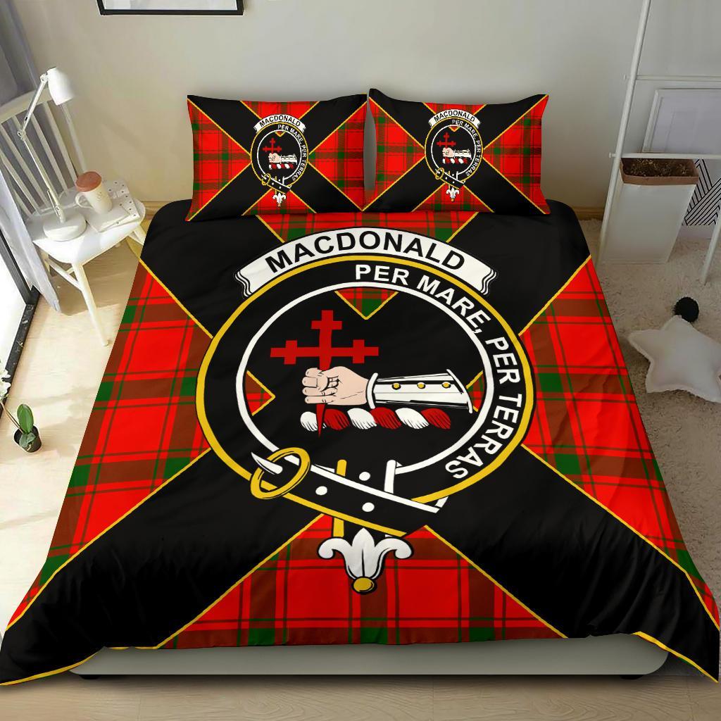 MacDonald (of Sleat) Tartan Crest Bedding Set - Luxury Style