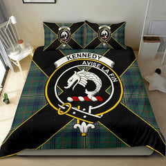 Kennedy Tartan Crest Bedding Set - Luxury Style