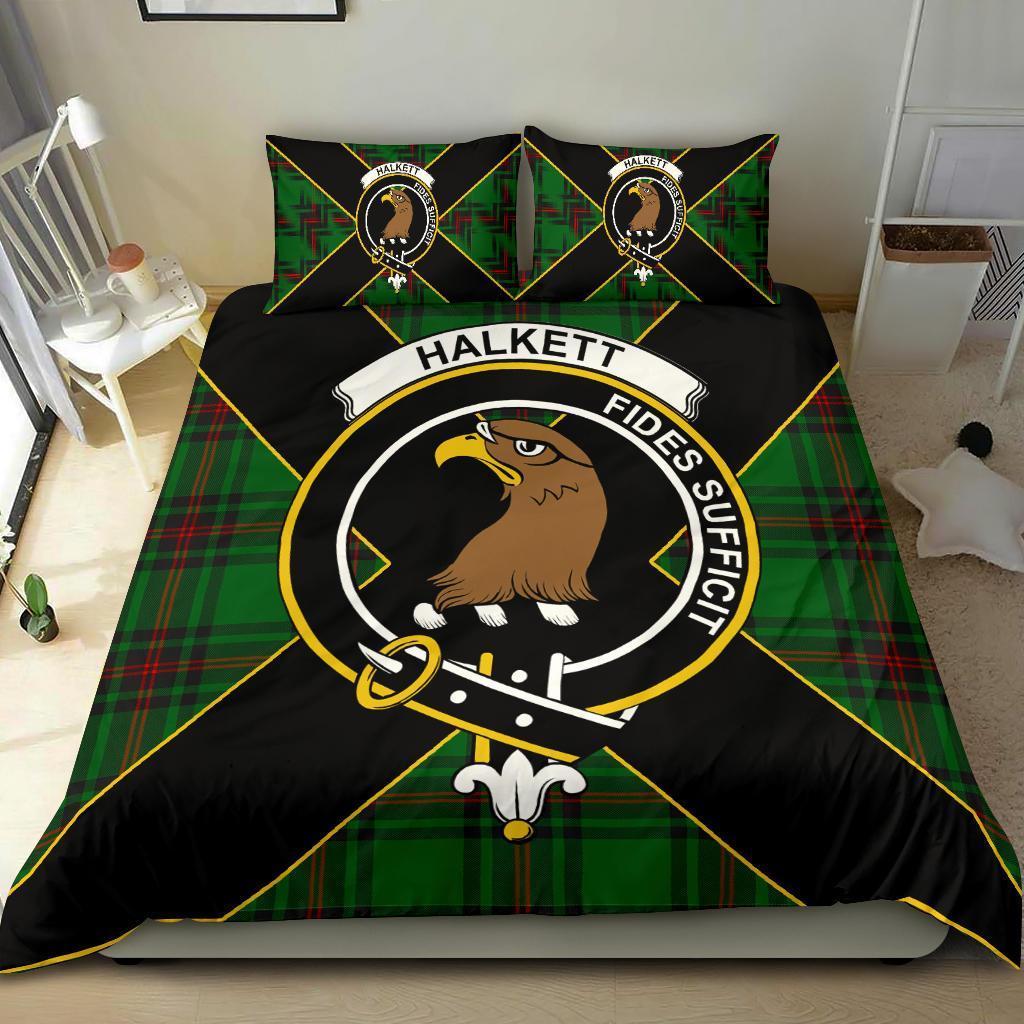 Halkett Tartan Crest Bedding Set - Luxury Style
