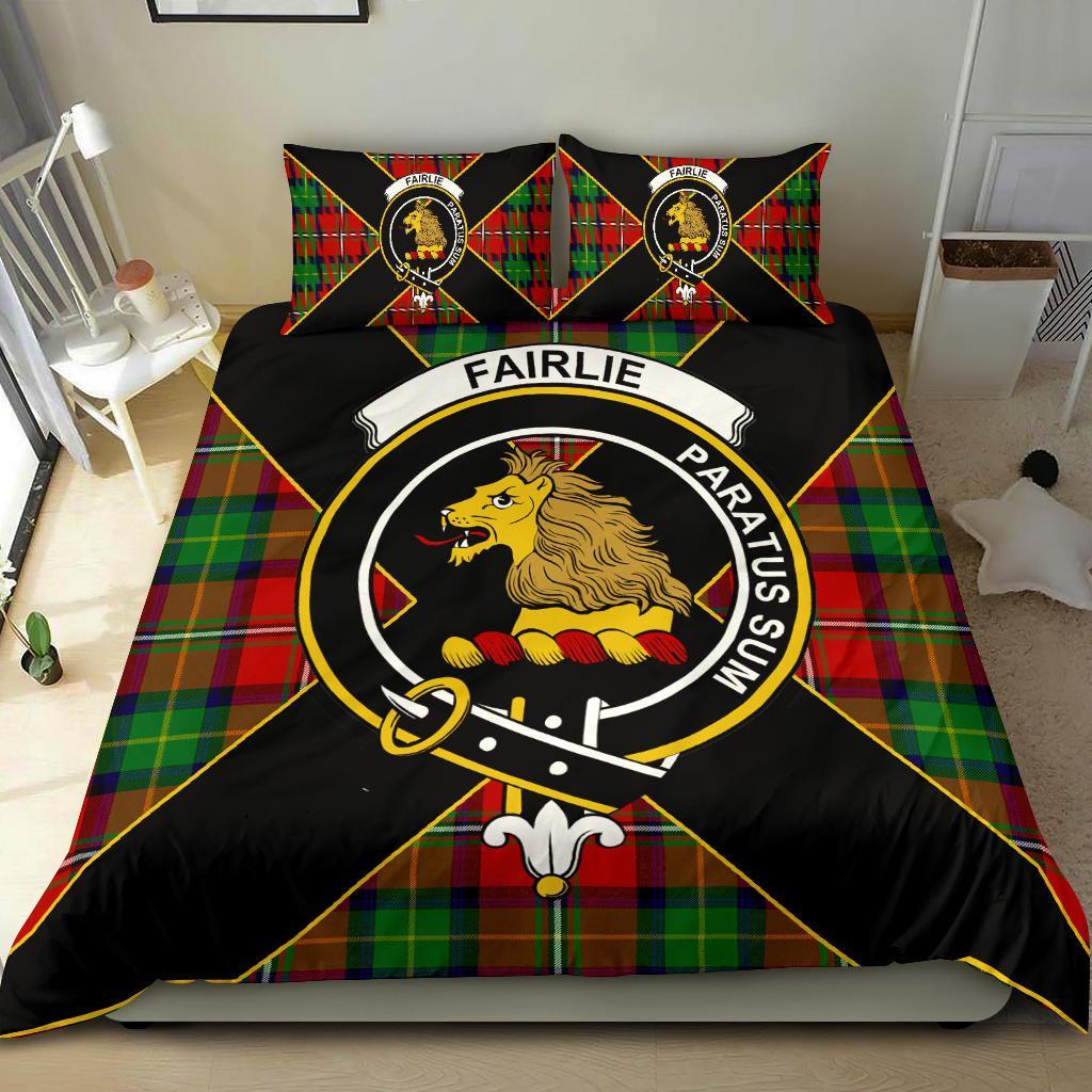 Fairlie Tartan Crest Bedding Set - Luxury Style