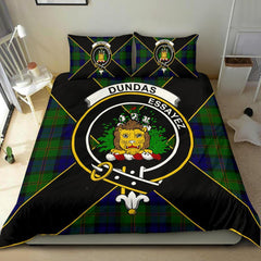 Dundas Tartan Crest Bedding Set - Luxury Style