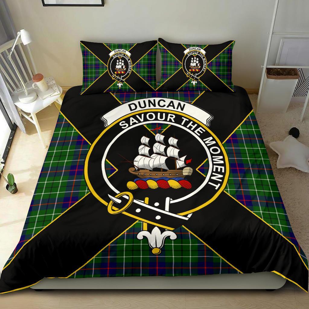 Duncan Tartan Crest Bedding Set - Luxury Style
