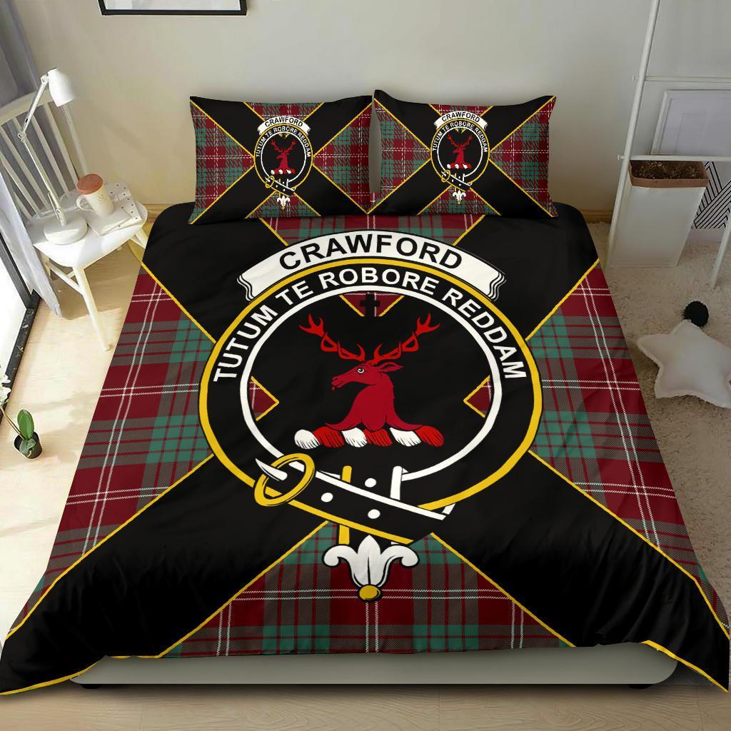 Crawford Tartan Crest Bedding Set - Luxury Style