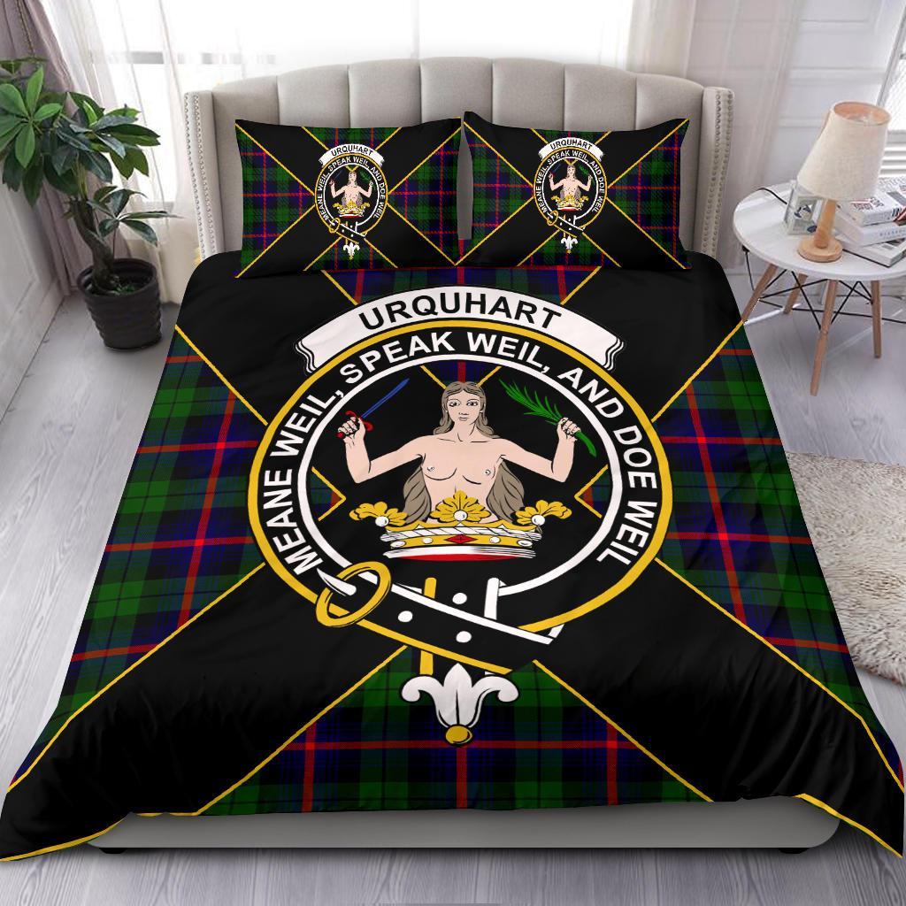 Urquhart Tartan Crest Bedding Set - Luxury Style