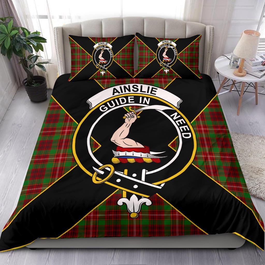 Ainslie Tartan Crest Bedding Set - Luxury Style