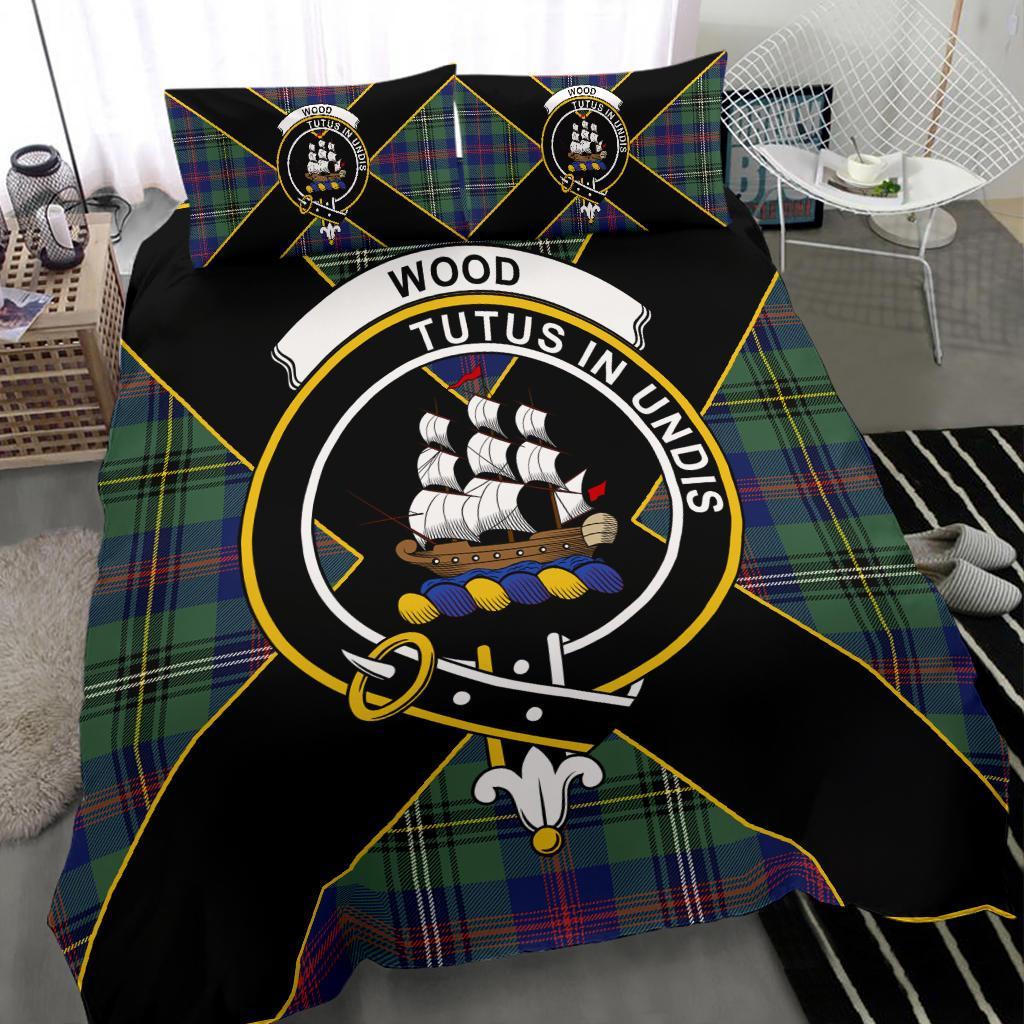 Wood Tartan Crest Bedding Set - Luxury Style