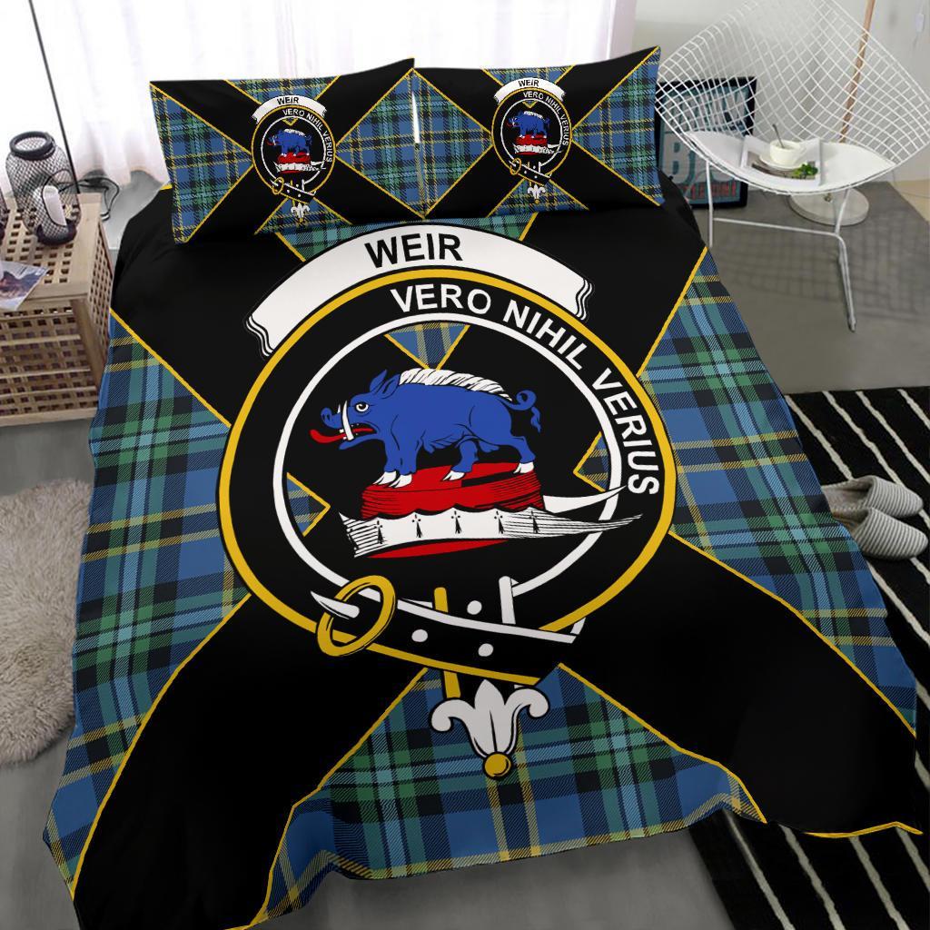 Weir Tartan Crest Bedding Set - Luxury Style