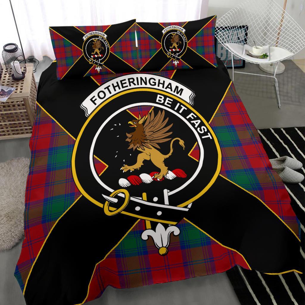 Fotheringham Tartan Crest Bedding Set - Luxury Style